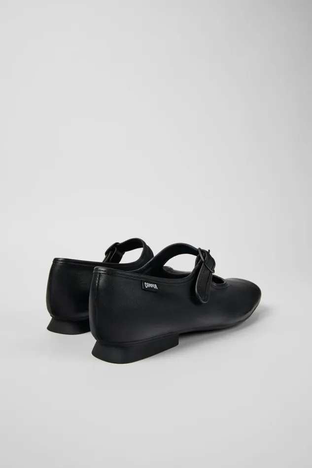 Women Camper Ballerinas Casi Myra Black Leather Shoe Women Camper Ballerinas Casi Myra Black Leather Shoe