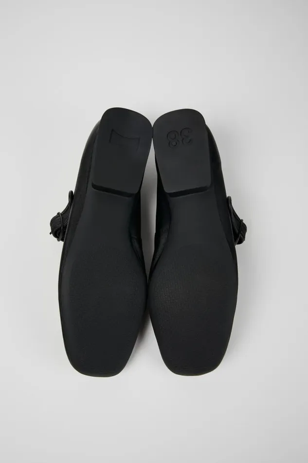 Women Camper Ballerinas Casi Myra Black Leather Shoe Women Camper Ballerinas Casi Myra Black Leather Shoe