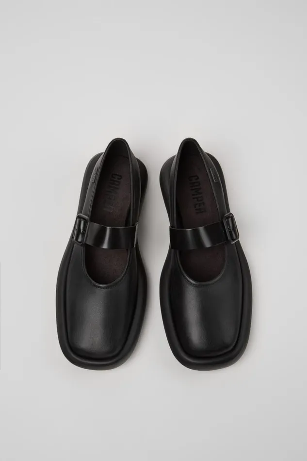 Women Camper Ballerinas Onda Black Leather Shoes Women Camper Ballerinas Onda Black Leather Shoes