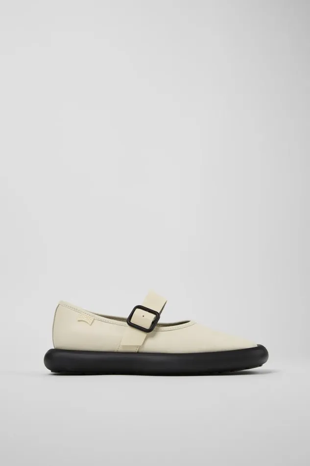 Women Camper Ballerinas Onda White Leather Mary Jane Women Camper Ballerinas Onda White Leather Mary Jane