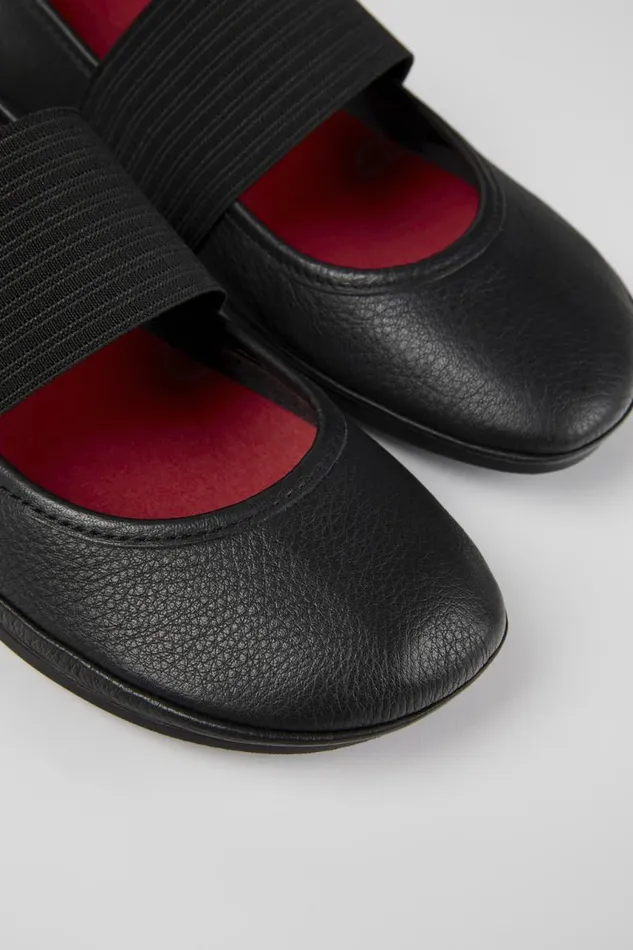 Women Camper Ballerinas Right Black Leather Ballerina