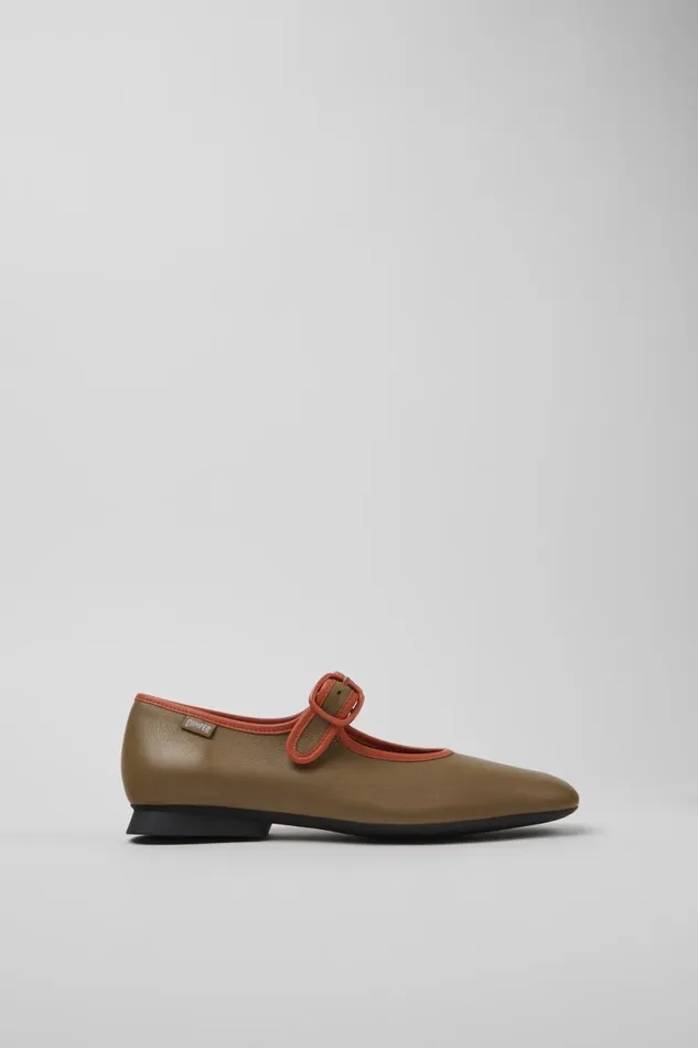 Women Camper Ballerinas Twins Brown Leather Ballerinas Women Camper Ballerinas Twins Brown Leather Ballerinas