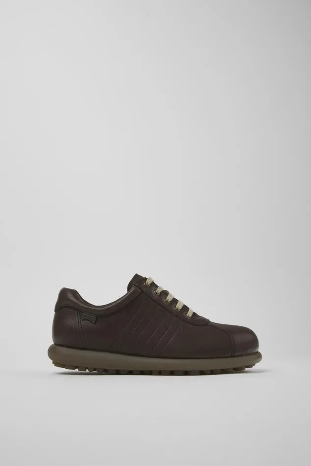 Women Camper Casual Shoes Pelotas Brown Leather Shoe