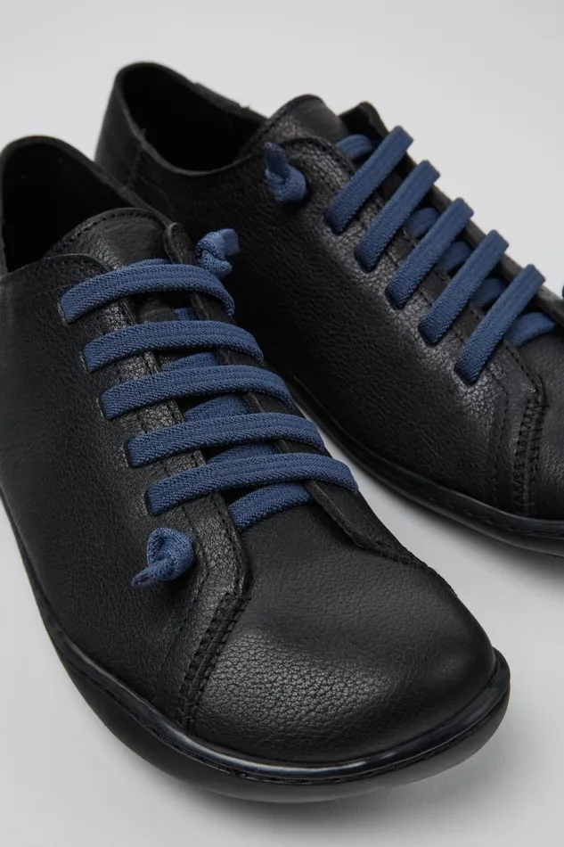 Women Camper Casual Shoes Peu Black Leather Shoes