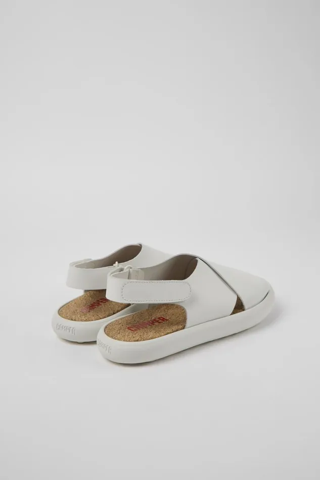 Women Camper Flat Shoes Pelotas Flota White Leather Sandals Women Camper Flat Shoes Pelotas Flota White Leather Sandals