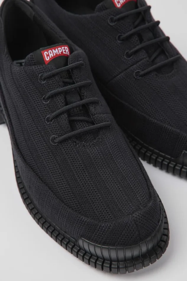 Women Camper Flat Shoes Pix TENCEL Black TENCEL Lyocell Shoes
