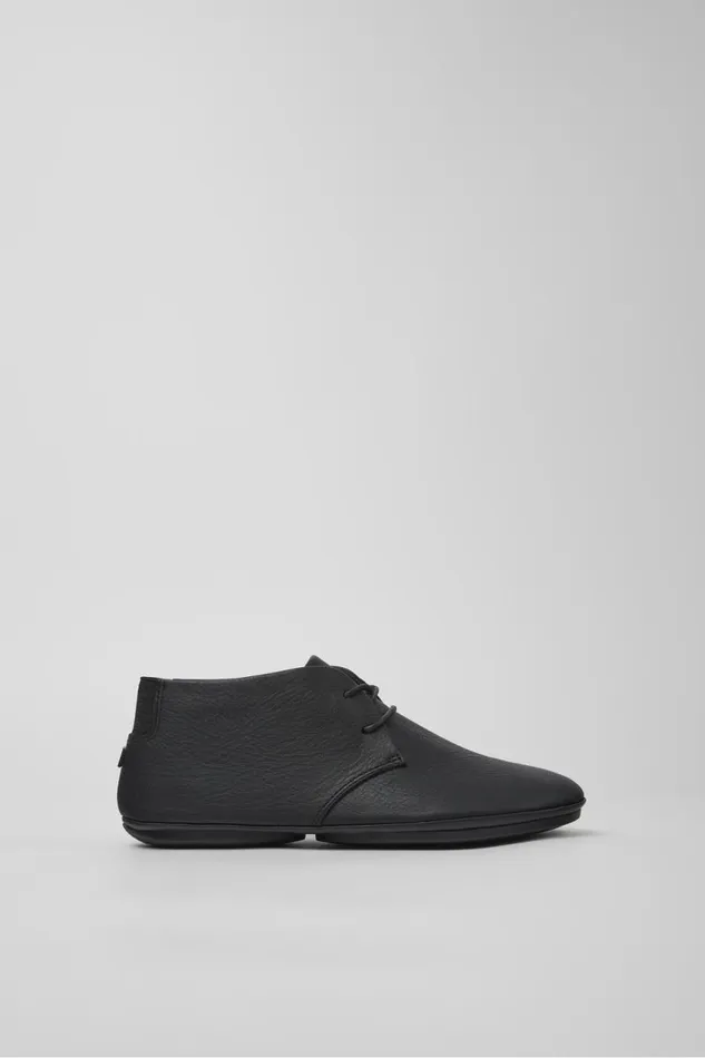 Women Camper Flat Shoes Right Black Leather Ankle Boots Women Camper Flat Shoes Right Black Leather Ankle Boots
