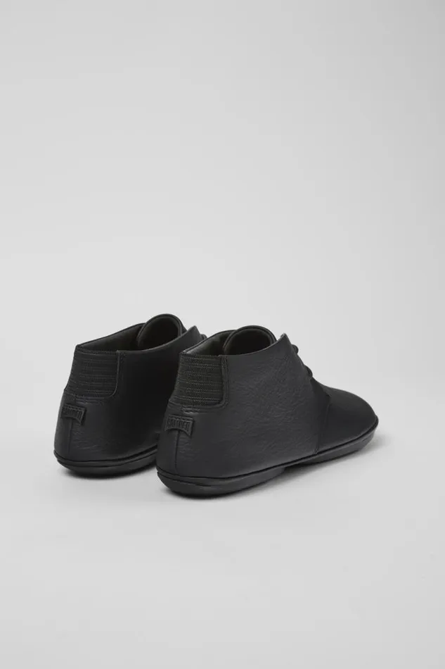 Women Camper Flat Shoes Right Black Leather Ankle Boots Women Camper Flat Shoes Right Black Leather Ankle Boots