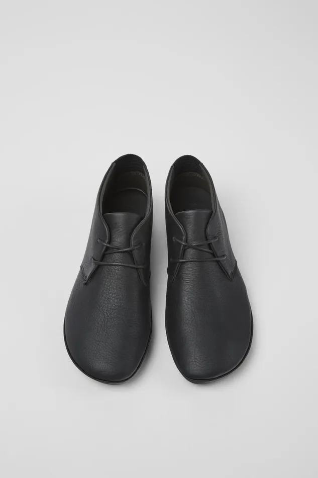 Women Camper Flat Shoes Right Black Leather Ankle Boots Women Camper Flat Shoes Right Black Leather Ankle Boots