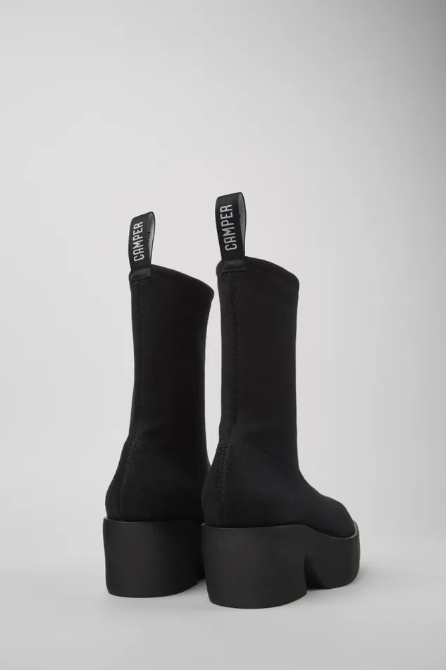 Women Camper Formal Shoes Billie TENCEL Black Textile Boots Women Camper Formal Shoes Billie TENCEL Black Textile Boots