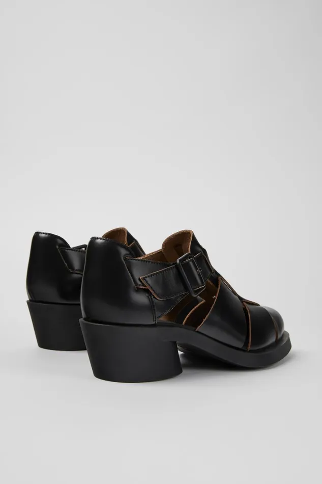Women Camper Formal Shoes Bonnie Black Leather Sandal Women Camper Formal Shoes Bonnie Black Leather Sandal