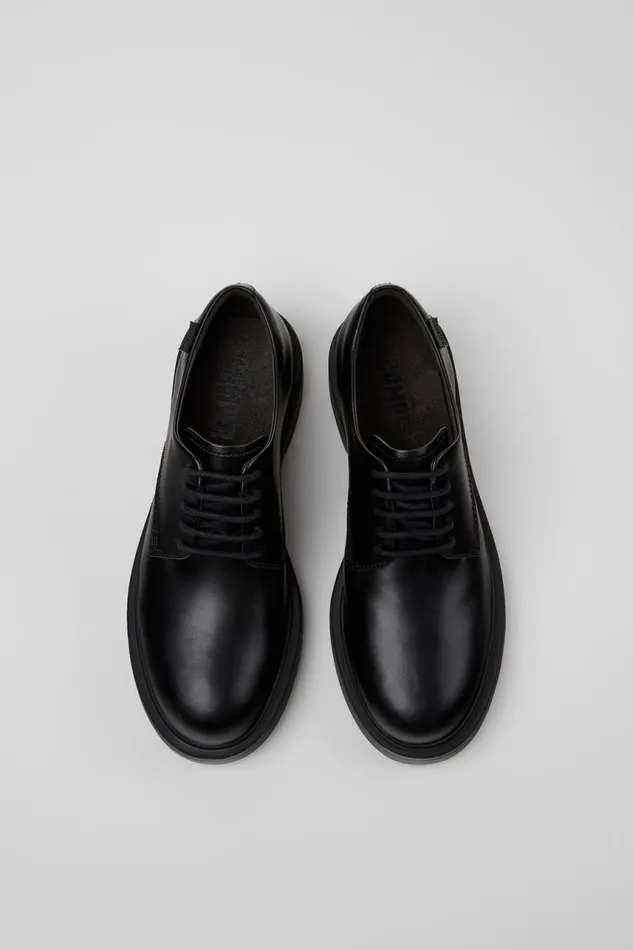 Women Camper Formal Shoes Dean Black Leather Shoe Women Camper Formal Shoes Dean Black Leather Shoe