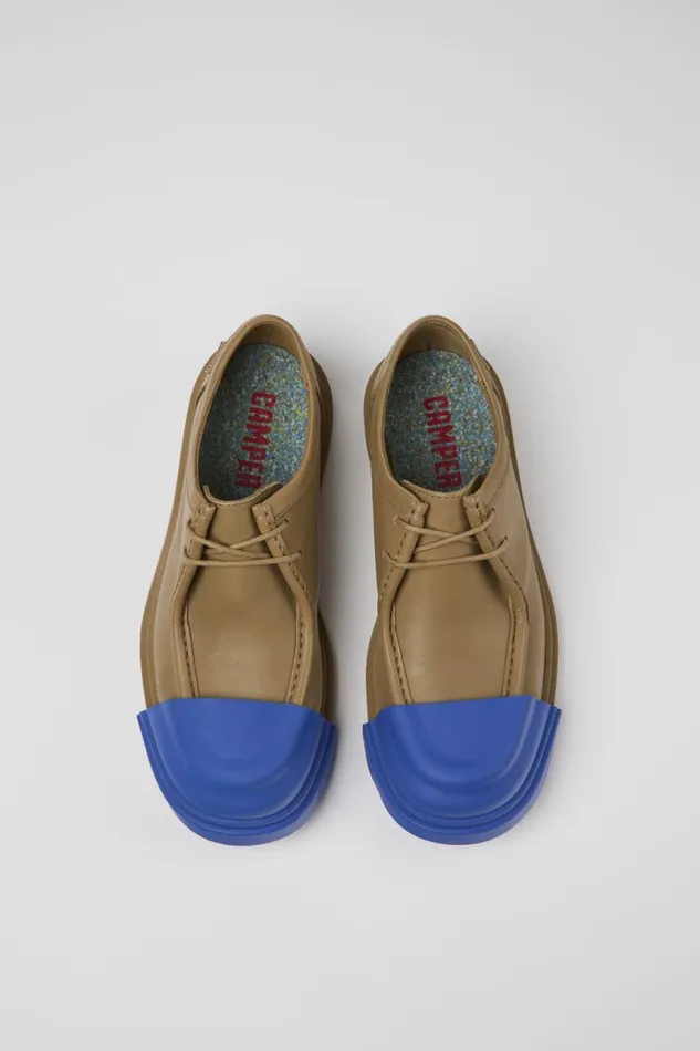 Women Camper Formal Shoes Junction Brown Leather Wallabee Women Camper Formal Shoes Junction Brown Leather Wallabee