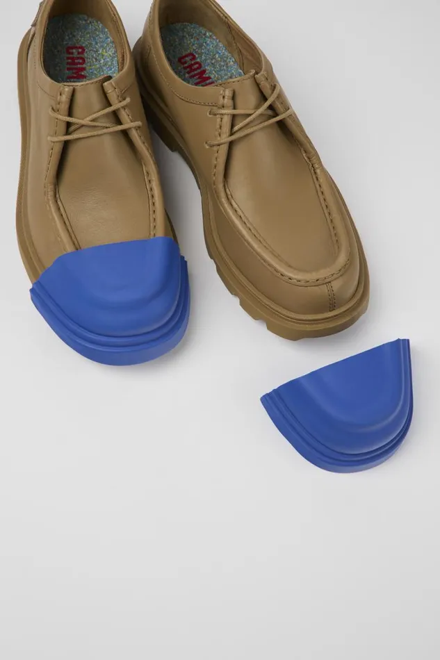 Women Camper Formal Shoes Junction Brown Leather Wallabee Women Camper Formal Shoes Junction Brown Leather Wallabee