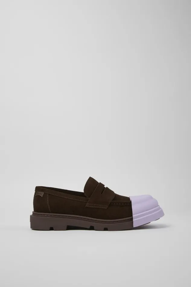 Women Camper Formal Shoes Junction Brown Nubuck Loafers Women Camper Formal Shoes Junction Brown Nubuck Loafers