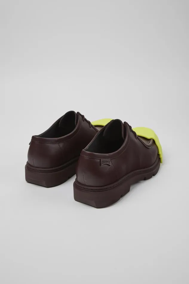 Women Camper Formal Shoes Junction Burgundy Leather Shoes Women Camper Formal Shoes Junction Burgundy Leather Shoes