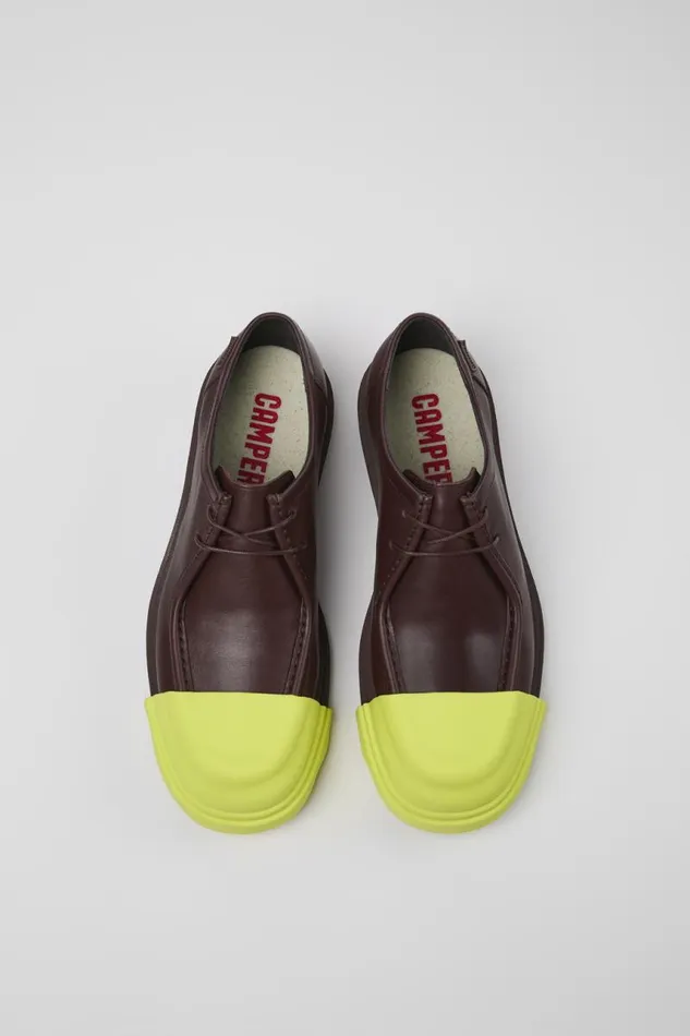 Women Camper Formal Shoes Junction Burgundy Leather Shoes Women Camper Formal Shoes Junction Burgundy Leather Shoes