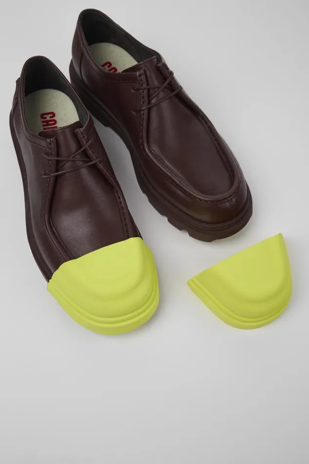 Women Camper Formal Shoes Junction Burgundy Leather Shoes Women Camper Formal Shoes Junction Burgundy Leather Shoes