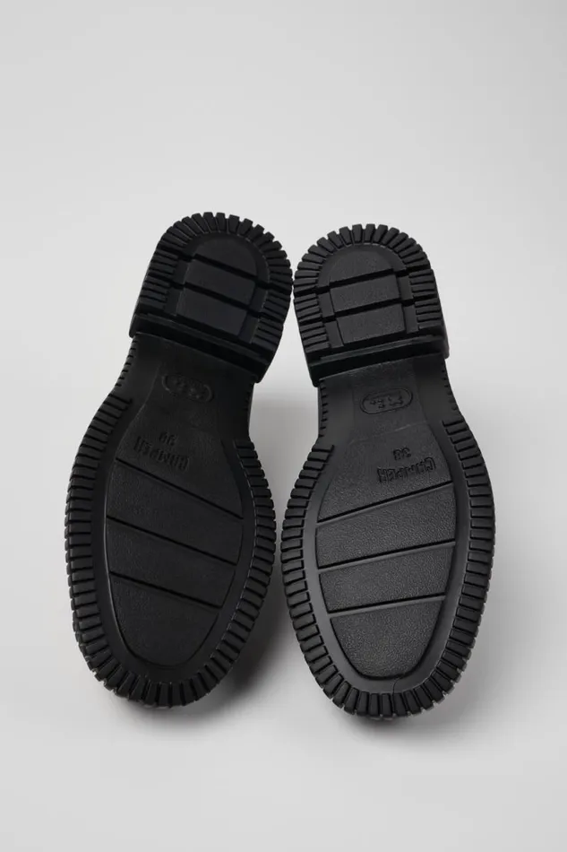 Women Camper Formal Shoes Pix Brown And Black Leather Loafer Women Camper Formal Shoes Pix Brown And Black Leather Loafer