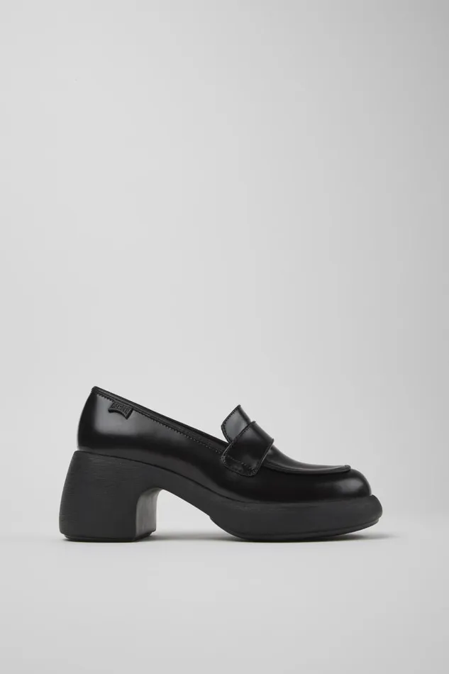 Women Camper Formal Shoes Thelma Black Leather Loafer Women Camper Formal Shoes Thelma Black Leather Loafer