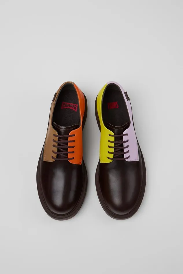 Women Camper Formal Shoes Twins Multicolored Leather Shoes Women Camper Formal Shoes Twins Multicolored Leather Shoes