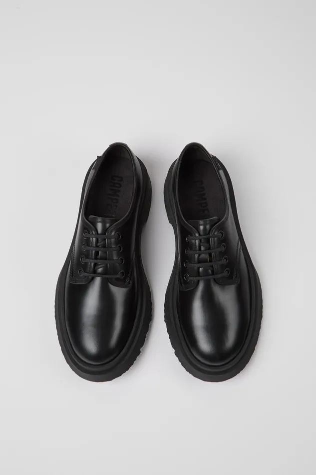 Women Camper Formal Shoes Walden Black Leather Laceup Shoes Women Camper Formal Shoes Walden Black Leather Laceup Shoes