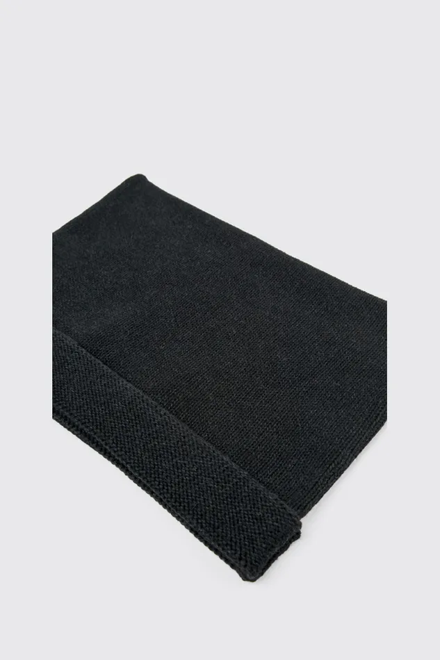 Women Camper Knit Knit Hat Black Melange Knit Hat One Size Women Camper Knit Knit Hat Black Melange Knit Hat One Size