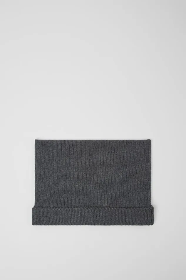 Women Camper Knit Knit Hat Gray Melange Knit Hat One Size Women Camper Knit Knit Hat Gray Melange Knit Hat One Size
