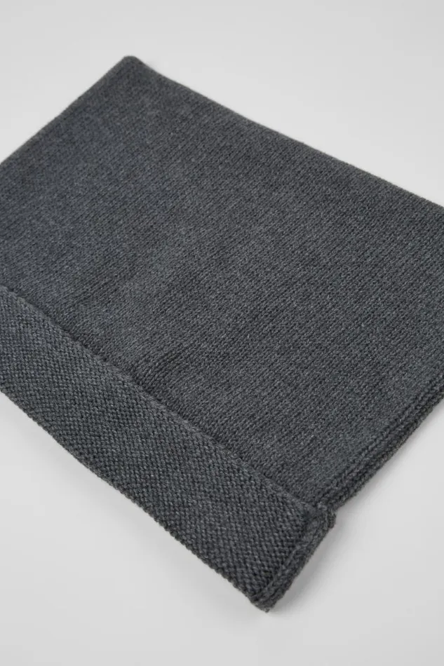 Women Camper Knit Knit Hat Gray Melange Knit Hat One Size Women Camper Knit Knit Hat Gray Melange Knit Hat One Size