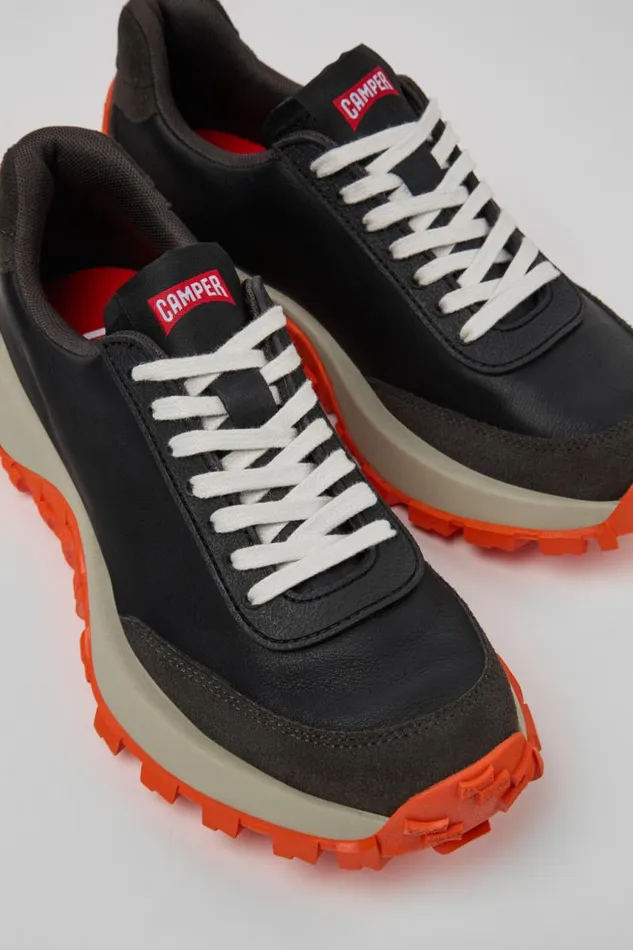 Women Camper Sneakers Drift Trail VIBRAM Black Leather And Nubuck Sneakers