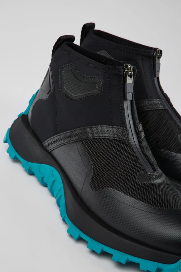 Women Camper Sneakers Drift Trail VIBRAM Black Recycled PET Ankle Boots