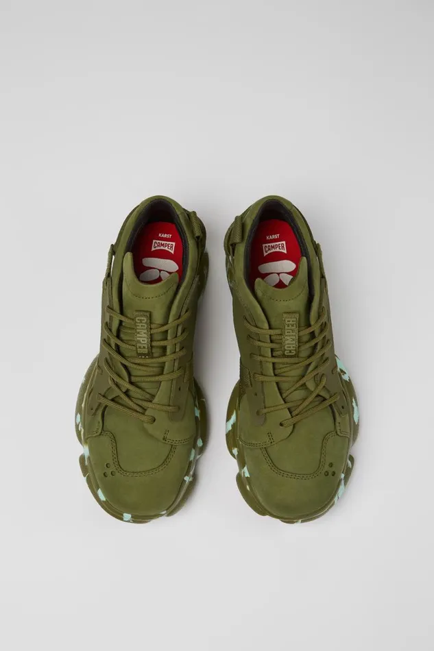 Women Camper Sneakers Karst Green NubuckTextile Sneaker Women Camper Sneakers Karst Green NubuckTextile Sneaker