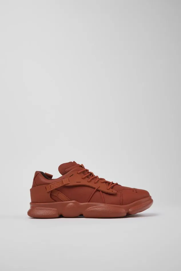 Women Camper Sneakers Karst Red Leather And Textile Sneakers Women Camper Sneakers Karst Red Leather And Textile Sneakers