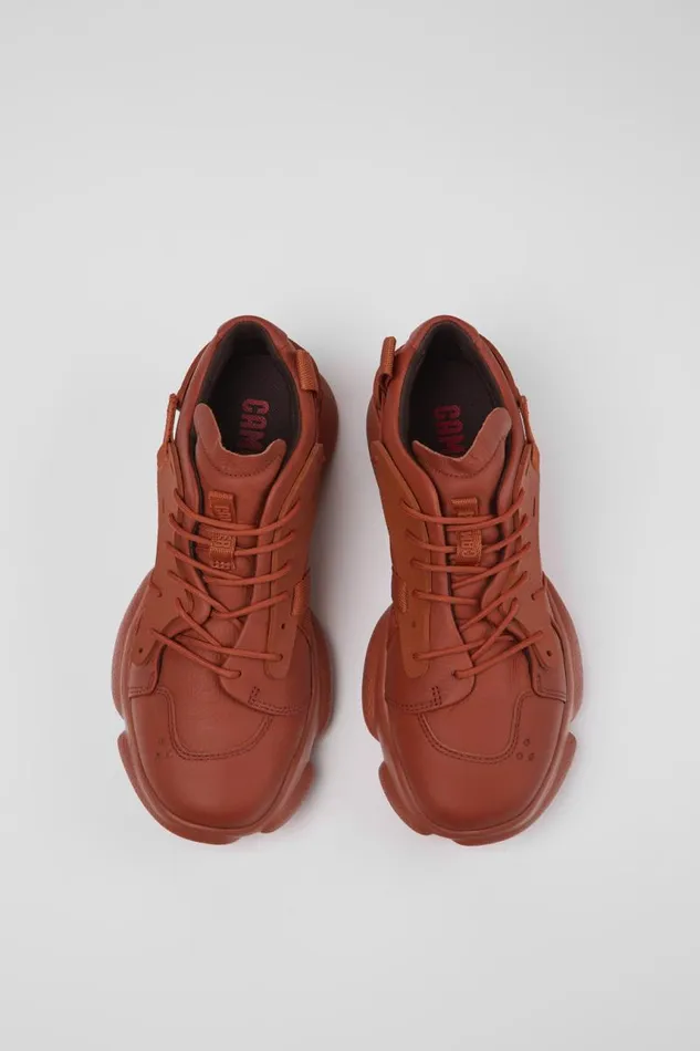 Women Camper Sneakers Karst Red Leather And Textile Sneakers Women Camper Sneakers Karst Red Leather And Textile Sneakers