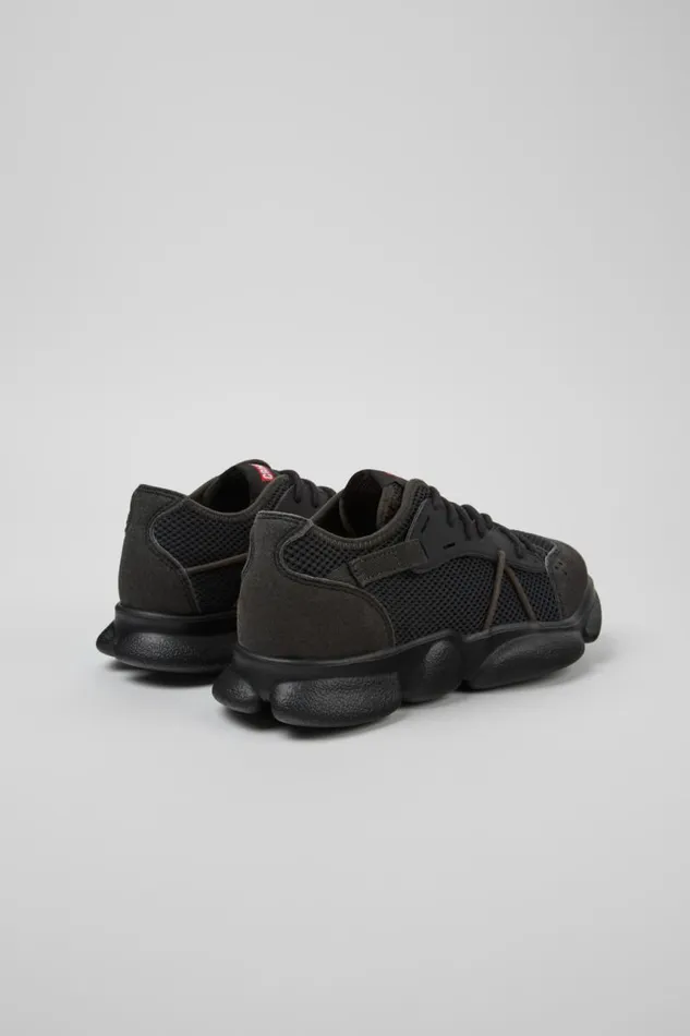 Women Camper Sneakers Karst Sorona Gray And Black Textile Sneaker Women Camper Sneakers Karst Sorona Gray And Black Textile Sneaker