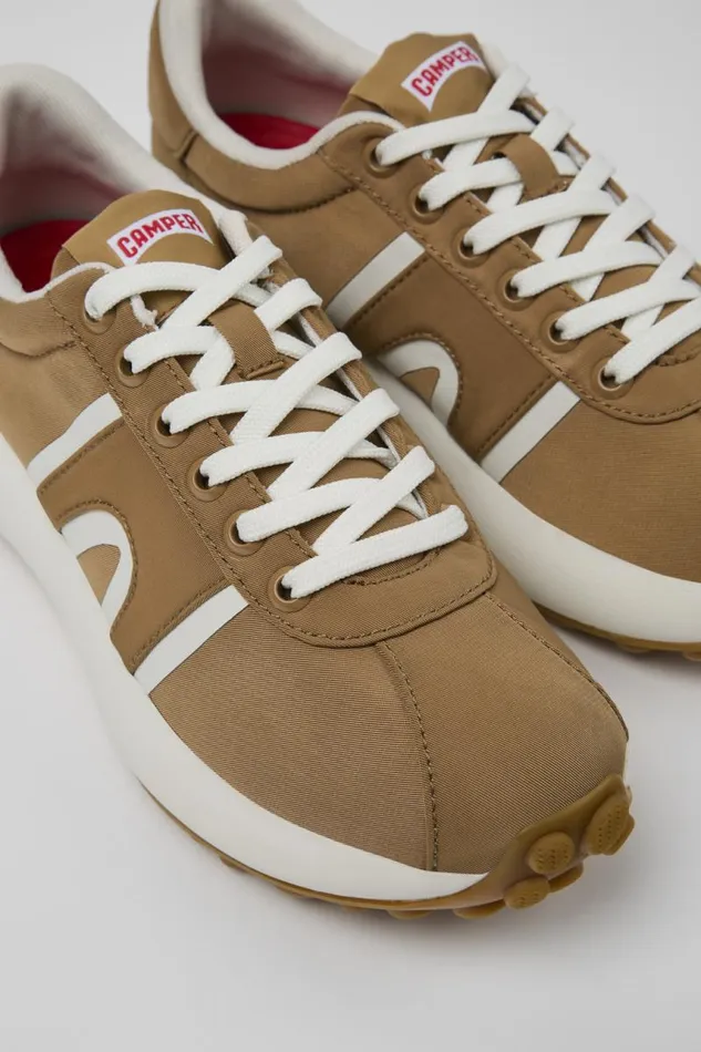 Women Camper Sneakers Pelotas Athens Brown Textile Sneaker