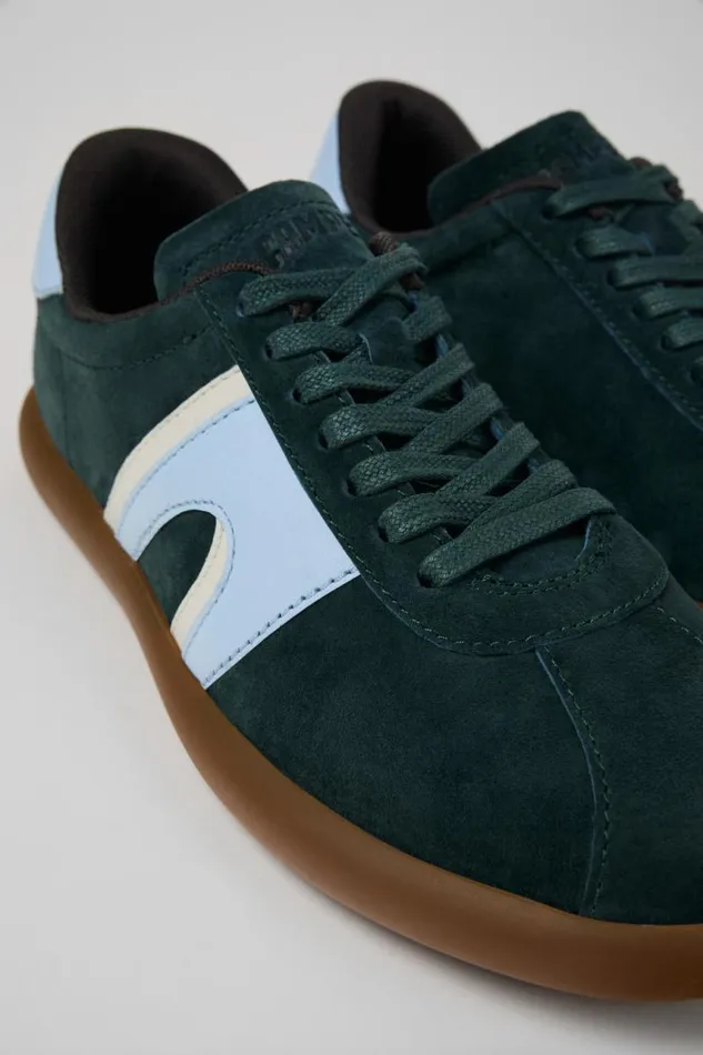 Women Camper Sneakers Pelotas Soller Green NubuckLeather Sneaker