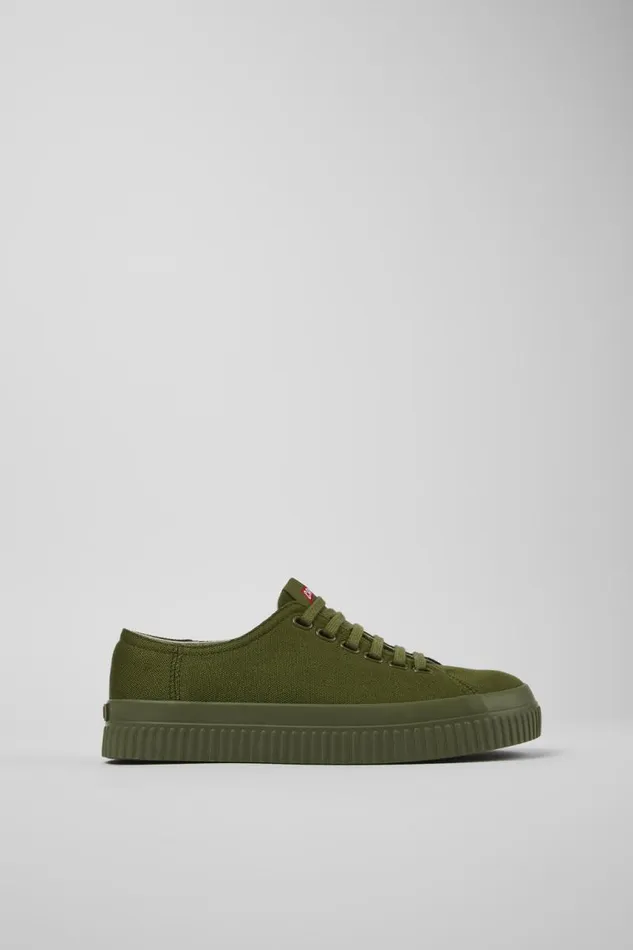 Women Camper Sneakers Peu Roda Green Textile Shoes Women Camper Sneakers Peu Roda Green Textile Shoes