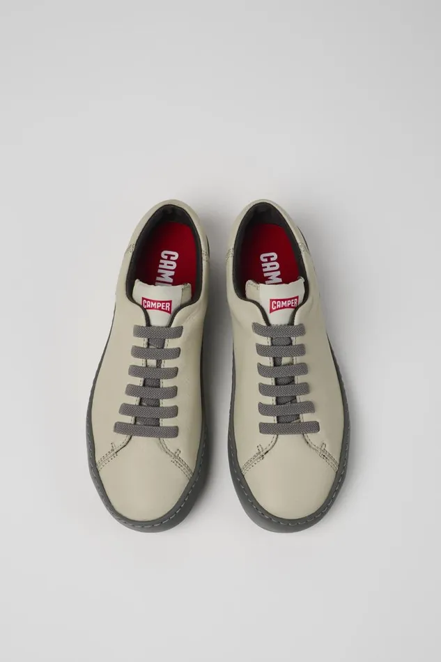 Women Camper Sneakers Peu Touring Gray Leather Sneakers