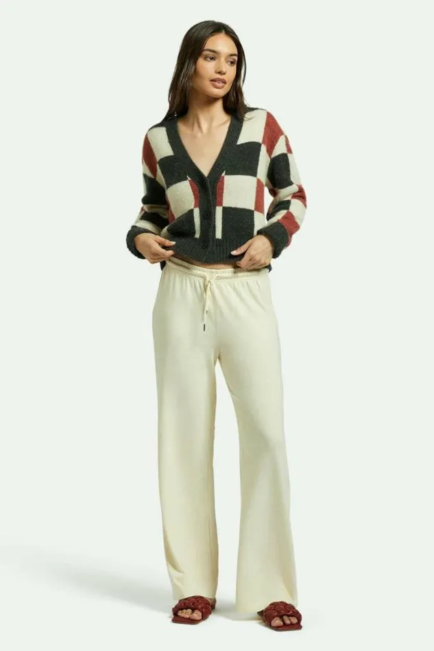 Women Carefree Organic Garment Dye Lounge Pant White Smoke Brixton Pants