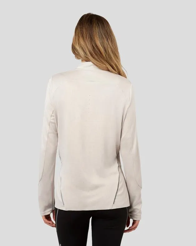 Women Castore Tops Light Long Sleeve Breeze Quarter Zip Midlayer Top 8211 Putty