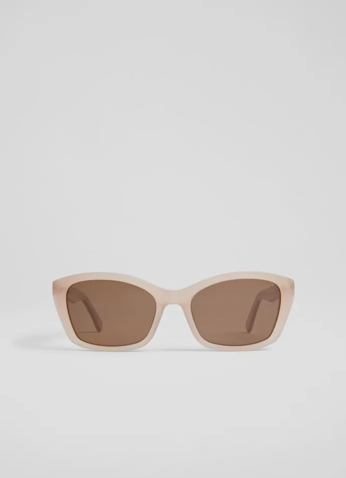 Women Celeste Cream Acetate Sunglasses LKBennett Sunglasses