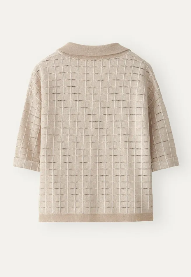 Women Checkstitch Shirt Pebble Poetry Fashion Cardigans