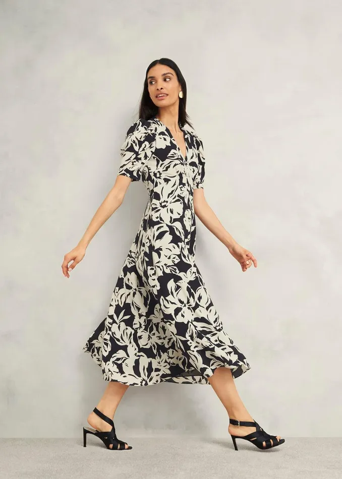 Women Chiltern Dress Black Cream Hobbs Dresses and Jumpsuits