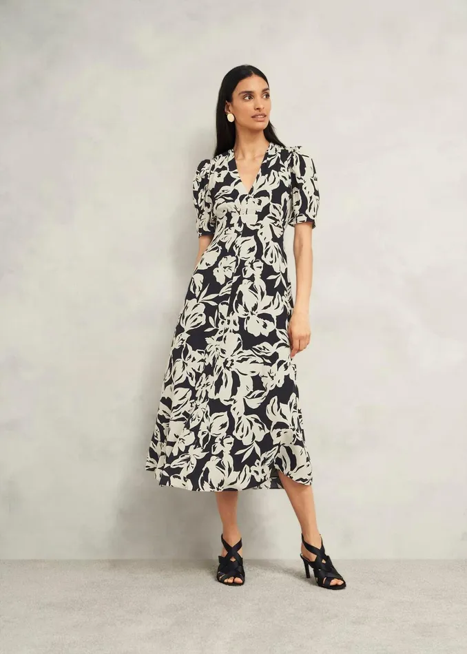 Women Chiltern Dress Black Cream Hobbs Dresses and Jumpsuits