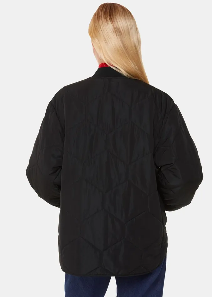 Women Coats and Jackets Whistles Black Ida Short Quilted Coat