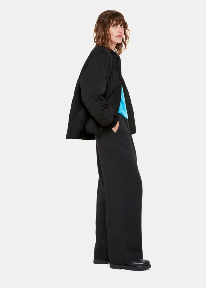 Women Coats and Jackets Whistles Black Ida Short Quilted Coat