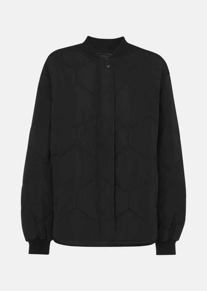 Women Coats and Jackets Whistles Black Ida Short Quilted Coat