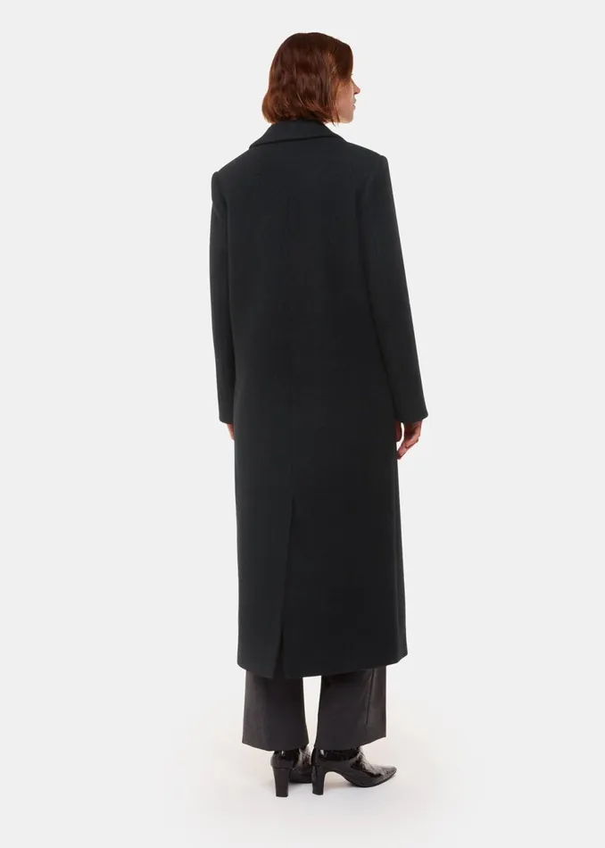 Women Coats and Jackets Whistles Black Lori Longline Coat
