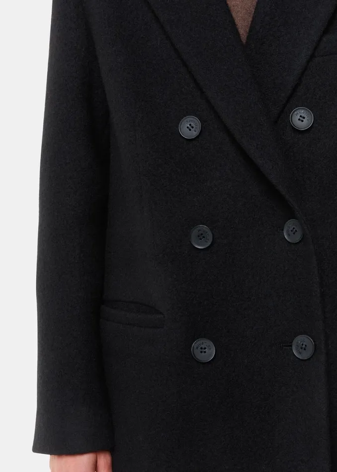 Women Coats and Jackets Whistles Black Lori Longline Coat